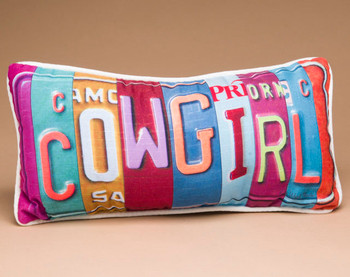 Western Decorative Throw Pillow - Cowgirl