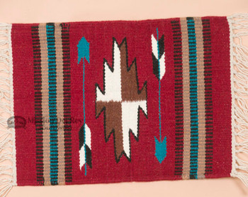 Handwoven Wool Placemat 15x22 -Chimayo Red Handwoven Wool Placemat 15x22 -Chimayo Red