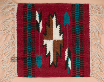 Handwoven Wool Placemat -Chimayo Red