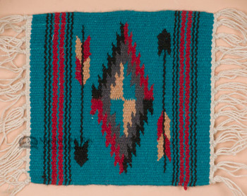 Handwoven Wool Placemat - Turquoise