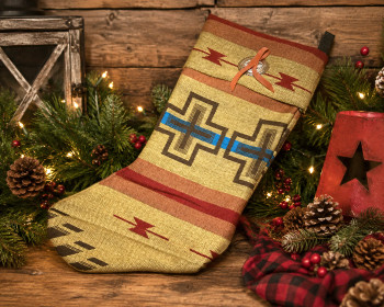 Rustic Native Design Christmas Stocking