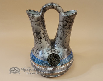 Navajo Horse Hair Color Band Wedding Vase - Dreamcatcher