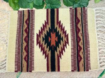 Southwestern Wool Placemat - Red Accent