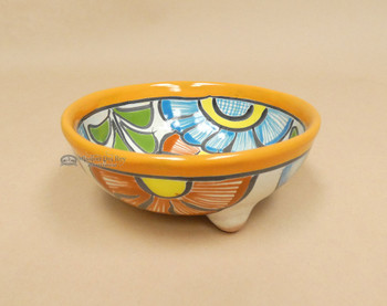 Hand Painted Talavera Footed Bowl