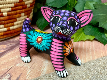 Hand Painted Clay Pottery Chihuahua