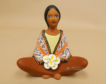Matte Sitting Woman Figurine