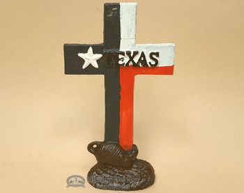 Western Cast Iron- Cross in Texas Flag Colors