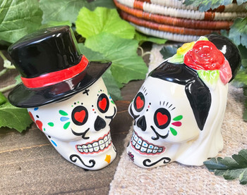 Day of the Dead Salt & Pepper Shakers -Bride & Groom