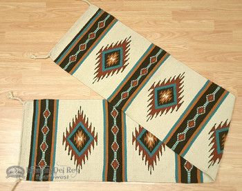 Southwestern Wool Table Runner 16x80 - Cream