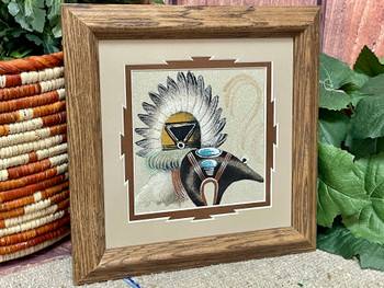 Navajo Indian Sand Painted Wall Art