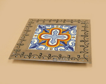 Tin Trivet with Talavera