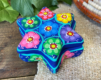 Hand Painted Star Jewelry Box
