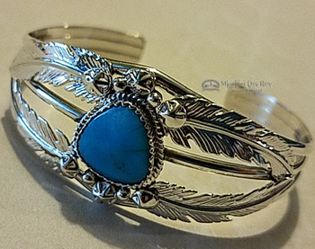 Silver & Turquoise Stone Cuff Bracelet