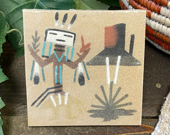 Navajo Sand Painting 4" -Yei