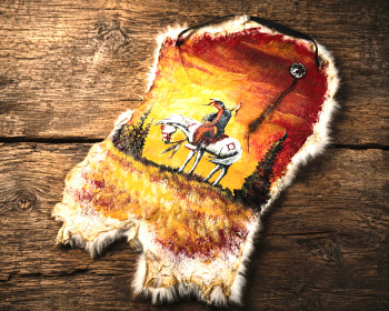 Southwestern Painted Rabbit Hide -End of Trail