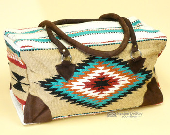 Native Southwestern Weekender Rug Bag -Tan