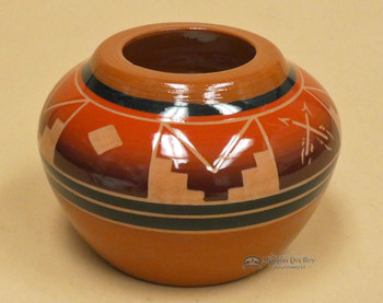 Red Clay Sioux Pottery Medicine Vase
