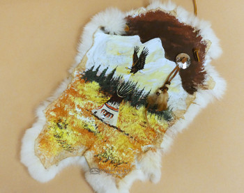 Western Painted Rabbit Hide -Village Eagle