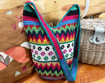 Guatemalan Zippered Crocheted Purse