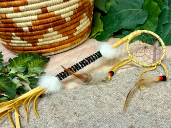 Native American Beaded Medicine Talking Stick 12"