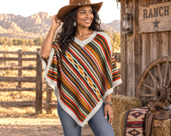 Classic Knitted Alpaca Poncho