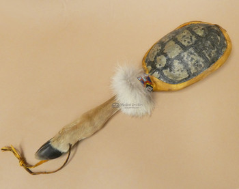 Navajo Deer Foot and Turtle Shell Rattle