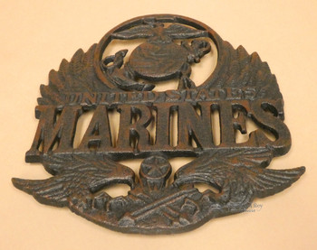 Rustic Marines Logo Metal Trivet