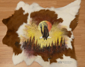 Native Inspired Painted Cowhide