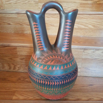 Large Etched Navajo Wedding Vase