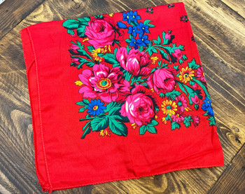 Southwestern Head Scarf -Red