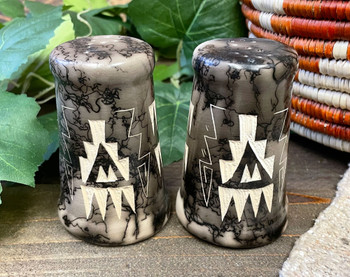 Horsehair Pottery Salt & Pepper Shakers