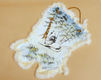 Painted Rabbit Hide -Winter Wolf