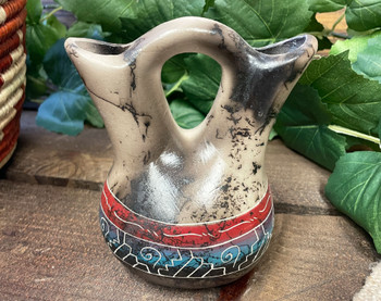 Navajo Color Band Horsehair Wedding Vase