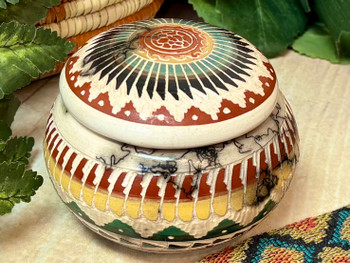Etched Navajo Jewelry Box