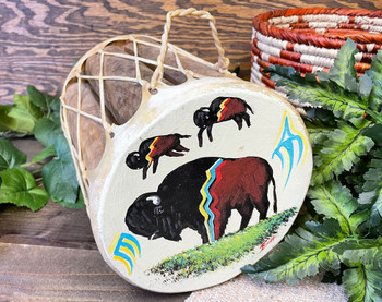 Tarahumara Painted Drum -Buffalo