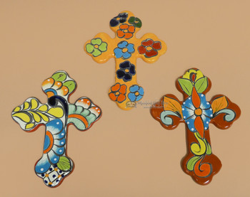 Assorted Hand Painted Talavera Wall Crosses