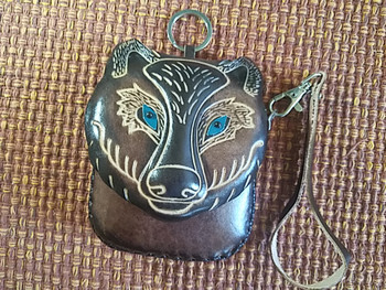 Southwestern Tooled Leather Coin Purse