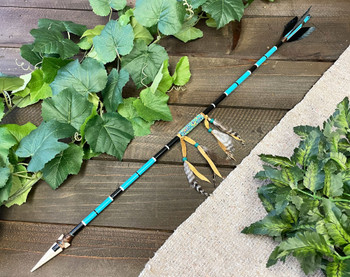 Navajo Painted Indian Arrow -Teal