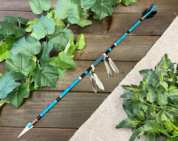 Decorative Painted Arrow -Turquoise