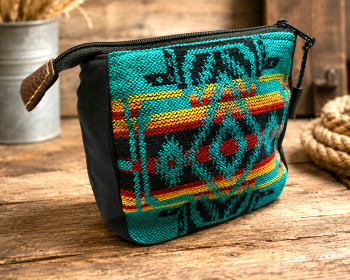 Woven Southwest Coin Purse -Teal