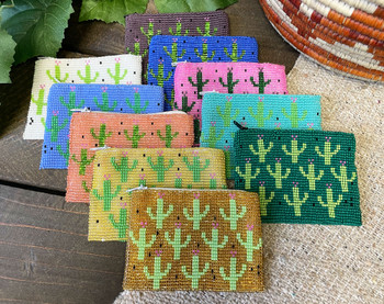 Assorted Beaded Coin Purses -Cactus