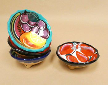 Hand Painted Footed Salsa Bowl
