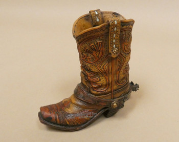 Western Pen, Pencil, & Utensil Holder -Leather Cowboy Boot