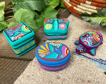 Hand Painted Clay Jewelry Boxes