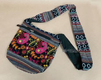 Rustic Embroidered Side Purse 10"