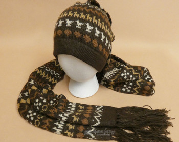 Rustic Alpaca Hat Scarf