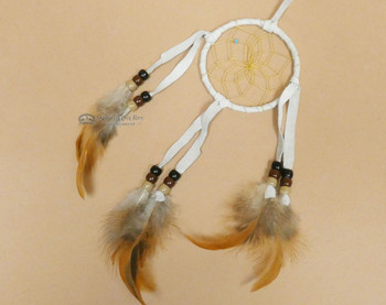 Native American Dreamcatcher 3" -White