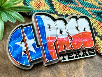 Acrylic El Paso Souvenir Magnet