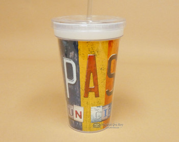 El Paso License Plate Tumbler -Back