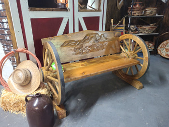 Wagon Wheel Bench Wagon Wheel Bench